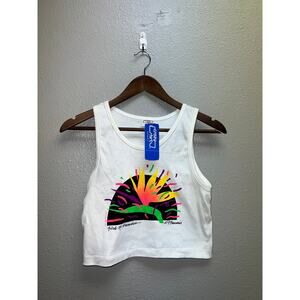 Womens Crazy Shirts Tank Top Birds Of Paradise Hawaii NWT 90s XS